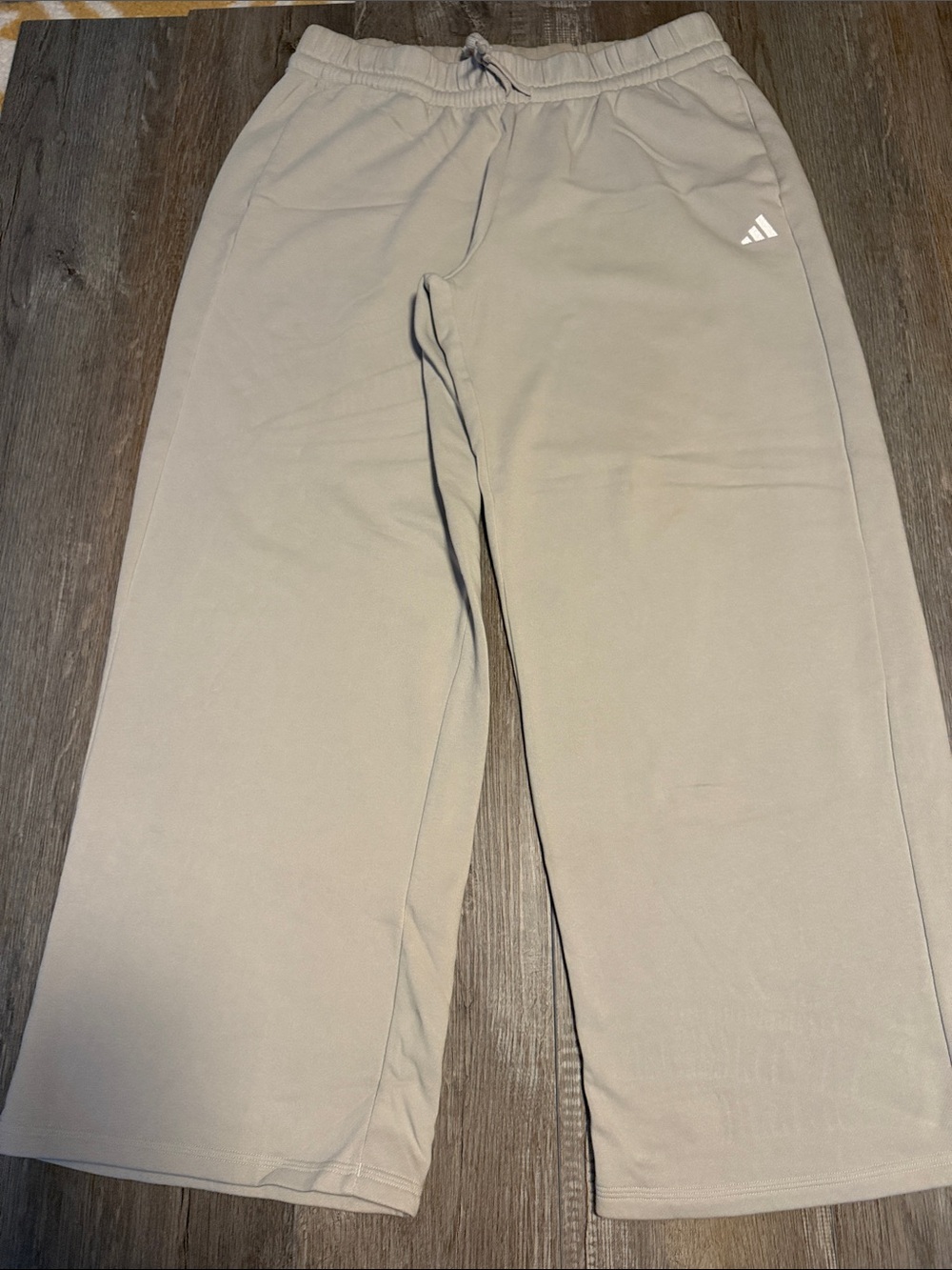 adidas Light Beige Sweatpants with Drawstring NWOT